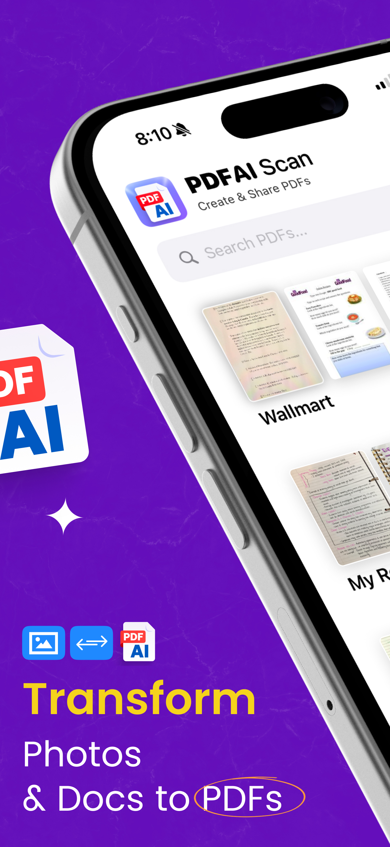 PDFAI Scan AI Summary Interface